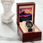 Father and Mountains openwork watch
