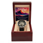 Father and Mountains openwork watch
