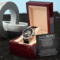 To My Man - Always Remember openwork watch