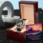 Father and Mountains openwork watch