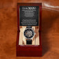 To My Man - Always Remember openwork watch