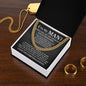 To My Man - Always Remember cuban link chain