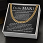 To My Man - Always Remember cuban link chain