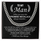 To My Man - Promise Necklace cuban link chain