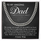 To My Amazing Dad-My Courage cuban link chain