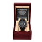 To My Dad - Warm Smile chronograph watch black