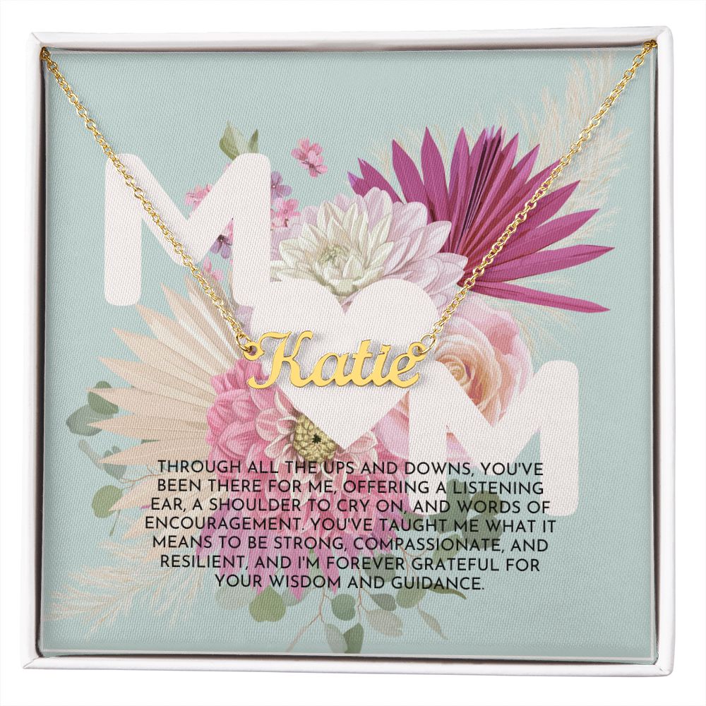 Pastel Floral Bouquet Mother's Day Card (1000 × 1000 px) custom name necklace