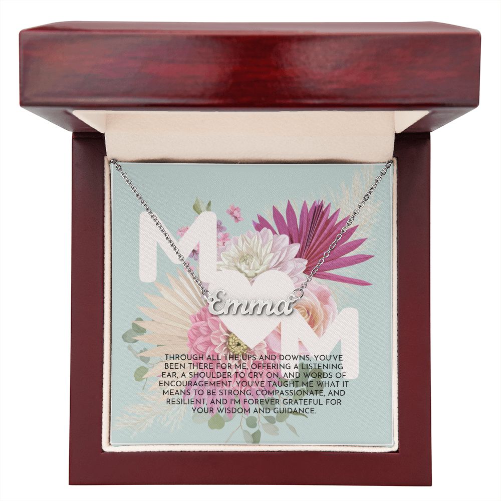 Pastel Floral Bouquet Mother's Day Card (1000 × 1000 px) custom name necklace