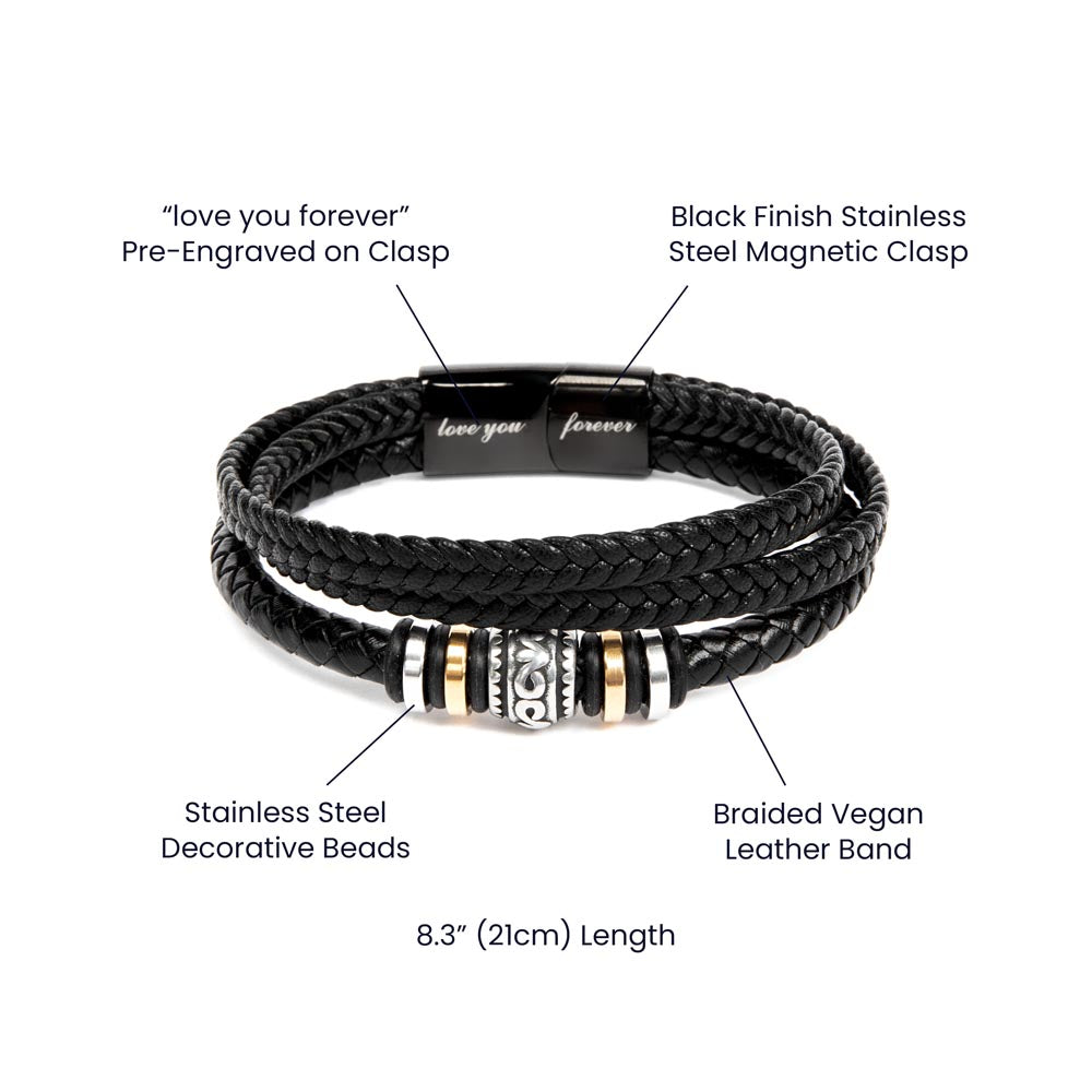 Dad Noun Love You Forever Bracelet
