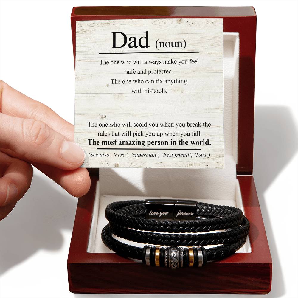 Dad Noun Love You Forever Bracelet