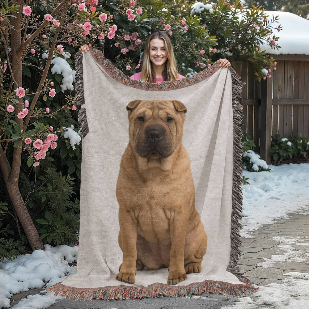 Shar-Pei Dog Lover's Blanket – Unique Woven Throw