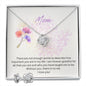 Purple Watercolor Minimalist Mother's Day Card (Square) (1000 × 1000 px) Love Knot and Earring set|Mom