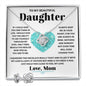 To My Beautiful Daughter Love Knot and Earring set|Mom