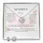 mother's day foot print Love Knot and Earring set|Mom