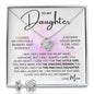 To My Daughter - Closed My Eyes Love Knot and Earring set|Mom