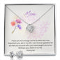 Purple Watercolor Minimalist Mother's Day Card (Square) (1000 × 1000 px) Love Knot and Earring set|Mom