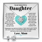 To My Beautiful Daughter Love Knot and Earring set|Mom