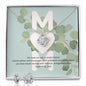 mom, you have not only a careful listener Love Knot and Earring set|Mom
