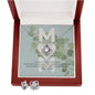 mom, you have not only a careful listener Love Knot and Earring set|Mom