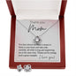 Thank You Mom Love Knot and Earring set|Mom
