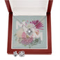 Pastel Floral Bouquet Mother's Day Card (1000 × 1000 px) Love Knot and Earring set|Mom