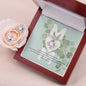 mom, you have not only a careful listener Love Knot and Earring set|Mom