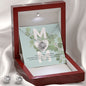 mom, you have not only a careful listener Love Knot and Earring set|Mom
