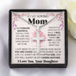 Loving Mom stainless cross necklace