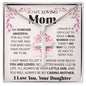 Loving Mom stainless cross necklace