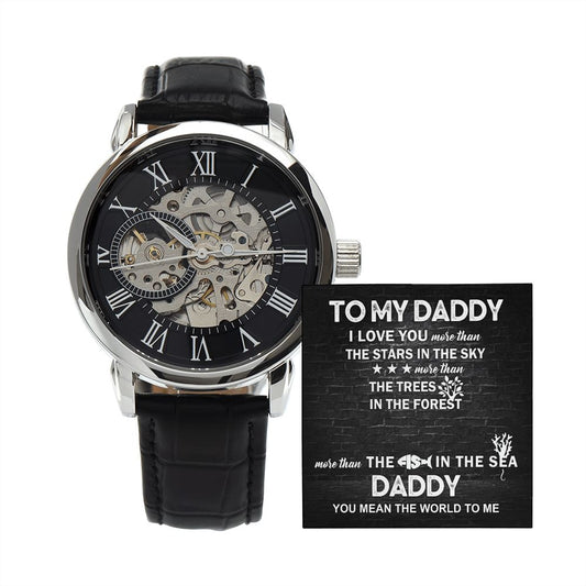 Daddy - I Love You openwork watch