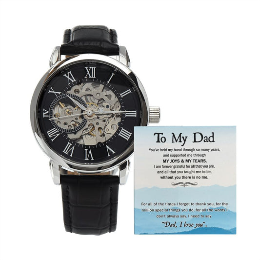 Dad - Held My Hand openwork watch