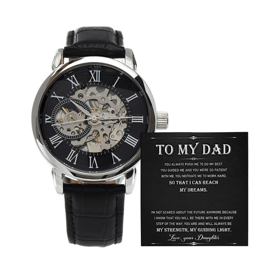 To My Dad - My Dreams openwork watch