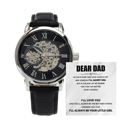 Dear Dad - The Best Man openwork watch