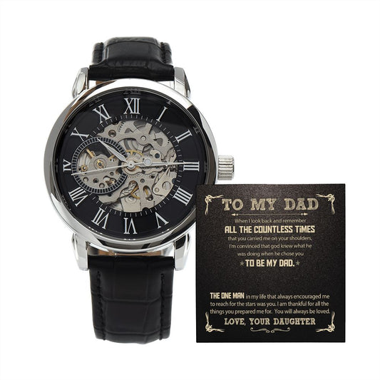 My Dad - God Chose You D openwork watch