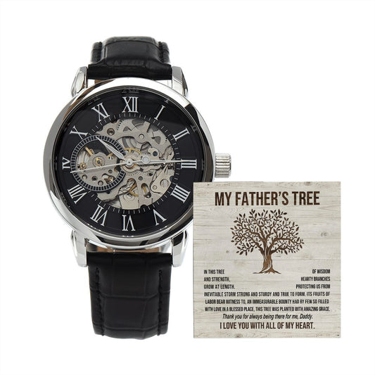 Father_s Tree openwork watch