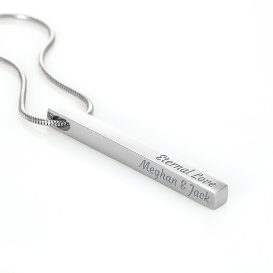 Engraved Stick Necklace