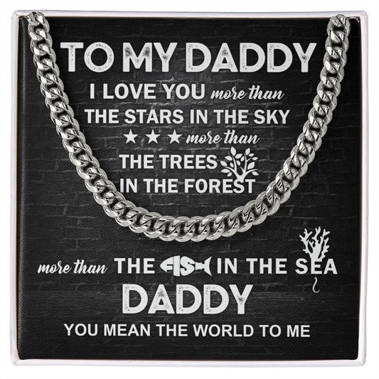 Daddy - I Love You cuban link chain