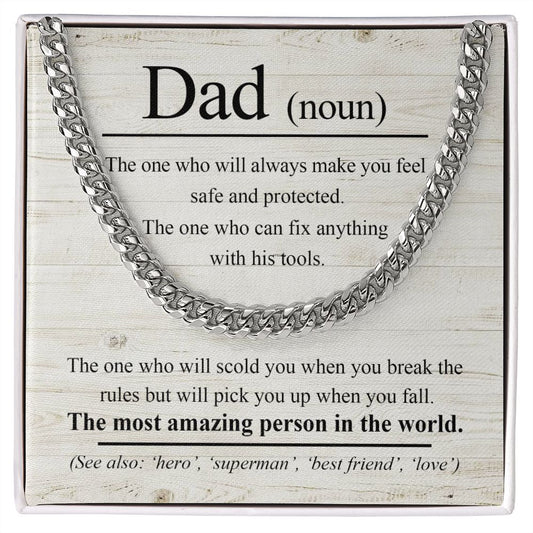 Dad Noun cuban link chain