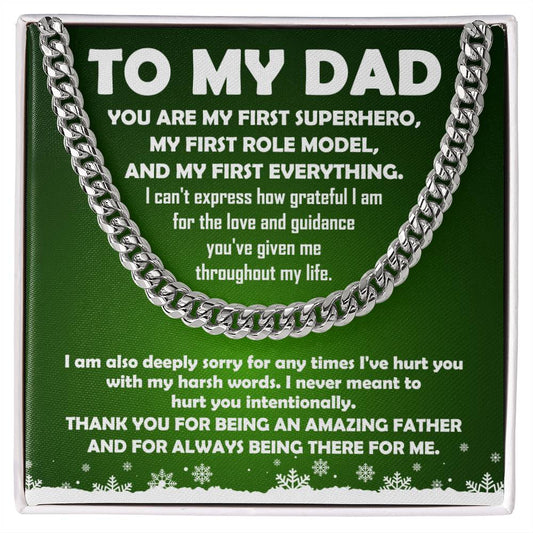 To My Dad - Cuban Link Chain