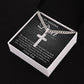 To My Amazing Dad-My Courage cross necklace with cuban chain