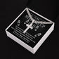 To My Stepped Up Dad cross necklace with cuban chain