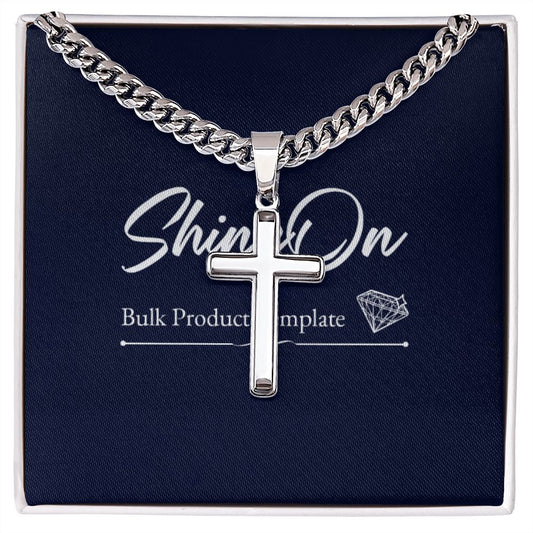 cross necklace with cuban chain