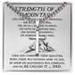 Strength Of A Mountain cross necklace with cuban chain