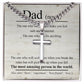 Dad Noun cross necklace with cuban chain