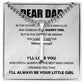 Dear Dad - The Best Man cross necklace with cuban chain