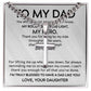 To My Dad - My Guiding Light cross necklace with cuban chain