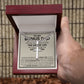 To my Bonus Dad cross necklace with cuban chain