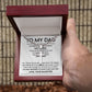 To My Dad - My Guiding Light cross necklace with cuban chain