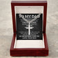 To My Dad - Appreciated cross necklace with cuban chain