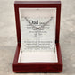 Dad Noun cross necklace with cuban chain
